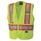 Pioneer Break Away Zip Vest, Green, Medium, Polyester Mesh, Polyester Tricot, Yellow/Green, Size M V1021260U-M - alternate 1
